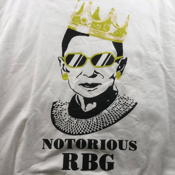 Notorious RBG Graphic Sweatshirt Mens Size XL Crew Neck Pullover Casual White - Picture 6 of 12
